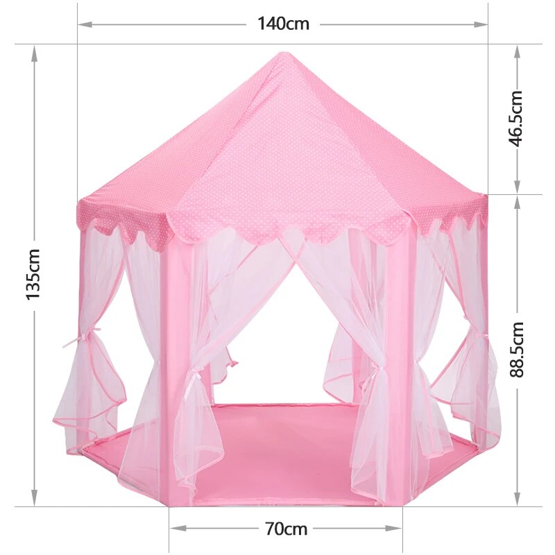 Tent Portable Folding Baby Toy Prince Princess Tent Children Castle Play House Kid Gift Outdoor Beach Zipper Tent Girls Gifts