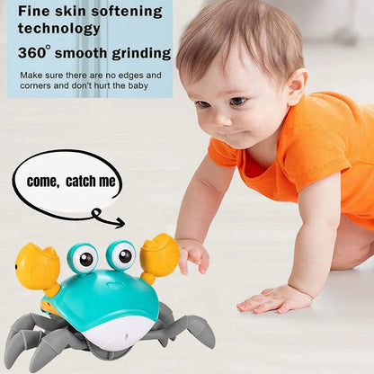 Baby Toy Walking Crab Toy Induction Escape Crab Octopus Crawling Fujão Crab Toy with Music Light Up  Dropshipping