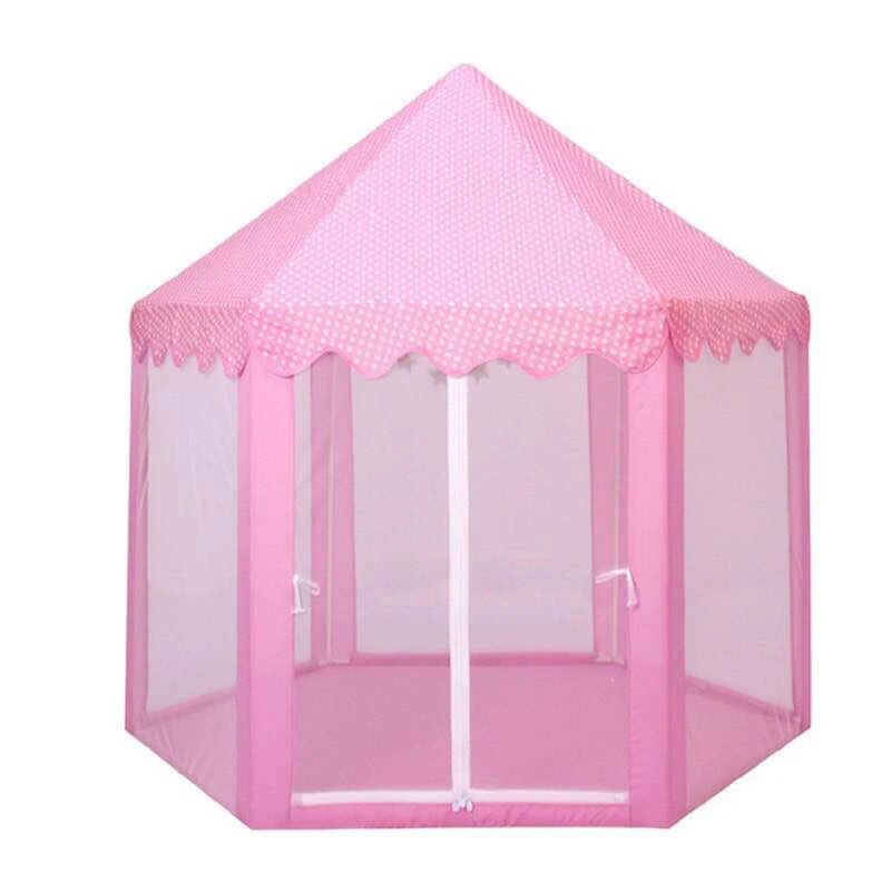 Tent Portable Folding Baby Toy Prince Princess Tent Children Castle Play House Kid Gift Outdoor Beach Zipper Tent Girls Gifts